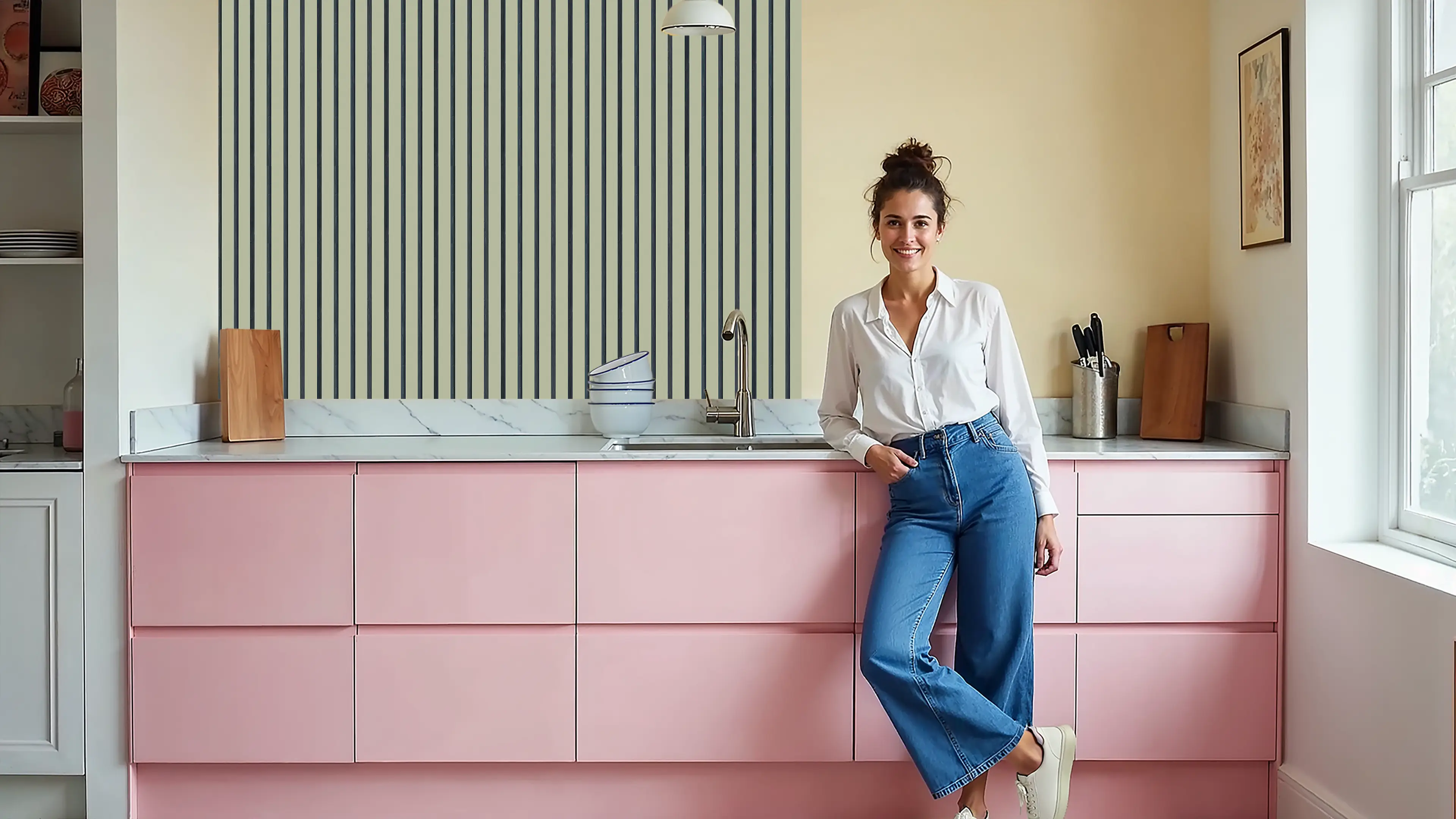 Kiwi wall kitchen